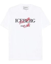 Iceberg - Crew-Neck Logo T-Shirt - Lyst