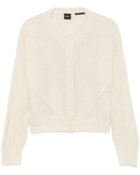 BOSS - Pointelle-Knit Cardigan - Lyst