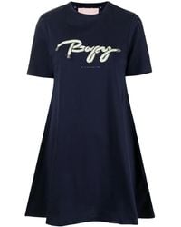 BAPY BY *A BATHING APE® - T-Shirtkleid Mit Logo-Stickerei - Lyst