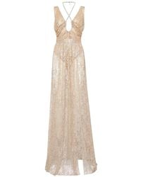 Philipp Plein - Lace Cut-Out Maxi Dress - Lyst