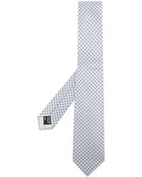 Giorgio Armani Corbata con estampado geométrico - Azul