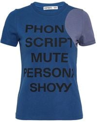 OPEN YY - Slogan-Print Panelled T-Shirt - Lyst
