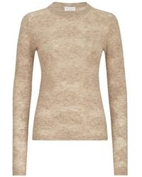 Brunello Cucinelli - Silk, Alpaca And Wool Flower-Lace Sweater - Lyst