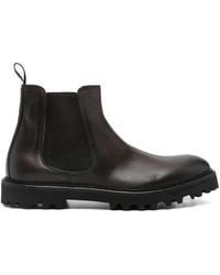 F.LLI RENNELLA - Elastic-Panel Leather Boots - Lyst