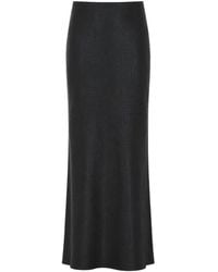 Elisabetta Franchi - Satin Skirt With Scale-Like Texture - Lyst
