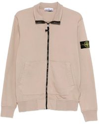 Stone Island - Zip-Up Logo-Patch Sweater - Lyst