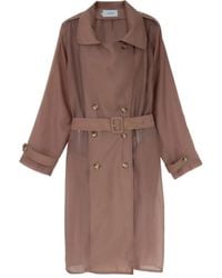 Isolda - Oásis Jas Met Ceintuur En Knopen - Lyst