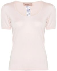 Twinset - Knitted Silk Top - Lyst