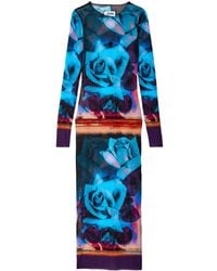Jean Paul Gaultier - Maxi-jurk Met Bloemenprint - Lyst