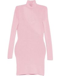 Self-Portrait - High-Neck Fitted Dress - Lyst