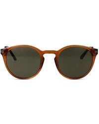 Calvin Klein - Round-Frame Tortoiseshell Sunglasses - Lyst