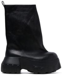 Rick Owens - Mid-Calf Leather Boots - Lyst