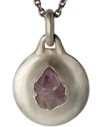 Parts Of 4 - Sterling Disk Amethyst Necklace - Lyst