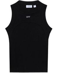 Off-White c/o Virgil Abloh - Off Stamp Rib Round Tank Top - Lyst