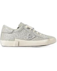 Philippe Model - Glitter-Effect Panelled Sneakers - Lyst