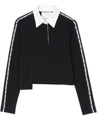 3.1 Phillip Lim - Panelled Eyelet-Detail Polo Top - Lyst