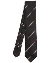 Brioni - Striped Jacquard Tie - Lyst