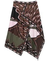 PUCCI - Dune Print Silk Skirt - Lyst