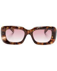 Chloé - Gayia Rectangle-frame Sunglasses - Lyst