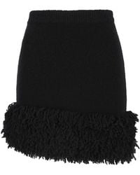 Loewe - Wool Blend Skirt By - Lyst