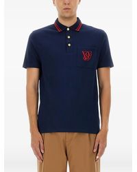 Valentino Garavani - Logo-Embroidered Tipped Polo Shirt - Lyst