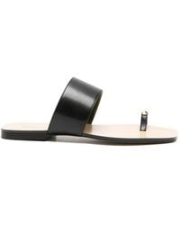 MARIA LUCA - Toe-Ring Leather Sandals - Lyst