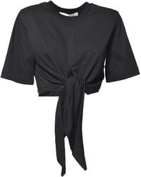 Nineminutes - Knotted Short-Sleeved Top - Lyst