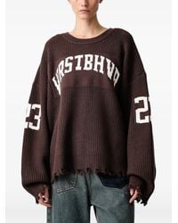 WRSTBHVR - Tove Intarsien-Pullover Im Distressed-Look - Lyst