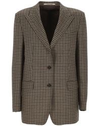 Tagliatore - Houndstooth-Pattern Virgin Wool Blazer - Lyst