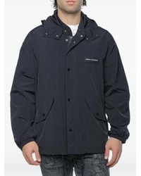 ARMANI EXCHANGE - Logo-Patch Hooded Jacket - Lyst