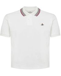 Vivienne Westwood - Striped-Collar Polo Shirt - Lyst