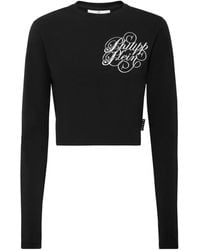 Philipp Plein - Long-Sleeved Embroidered Top - Lyst