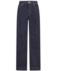 Sportmax - Logo-Patch Straight-Leg Jeans - Lyst