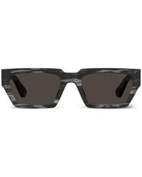 Moschino - Logo-Plaque Rectangle-Frame Sunglasses - Lyst