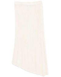 Issey Miyake - Unfurling Pleats Asymmetric Midi Skirt - Lyst