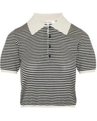 FRAME - Gestreiftes Poloshirt - Lyst