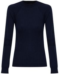 Moncler - Haut Côtelé À Logo - Lyst