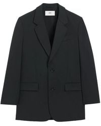 Ami Paris - Wool Loose Double Breasted Jacket - Lyst