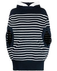 Sacai - Sudadera Con Capucha Y Motivo De Rayas - Lyst