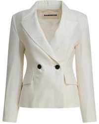 Sandbeige - Double-Breasted Pocket Jacket - Lyst