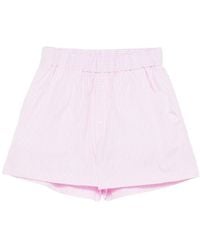 CUANTICO - Striped Buttoned Shorts - Lyst