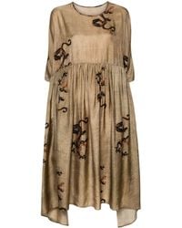 Uma Wang - Agnus Satin-weave Midi Dress - Lyst