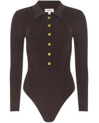 L'Agence - Buttoned Polo Top - Lyst