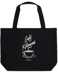 Café Kitsuné - Coffee Cup Print Tote Bag - Lyst