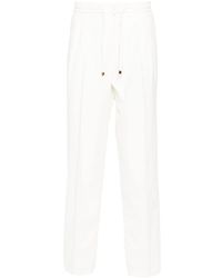 Brunello Cucinelli - Pressed-crease Loose-fit Trousers - Lyst