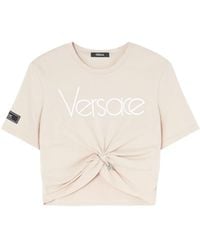 Versace - Safety Pin Cotton T-shirt - Lyst