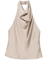 Imperial - Cowl-Neck Halterneck Top - Lyst