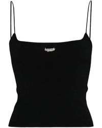 DSquared² - Top con placca logo crop - Lyst