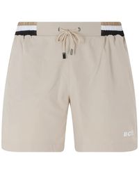 BOSS - Logo-Print Drawstring-Waist Swim Shorts - Lyst