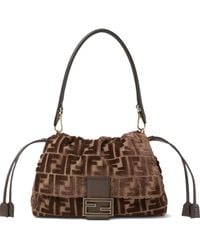 Fendi - Medium Mamma Baguette Leren Schoudertas - Lyst